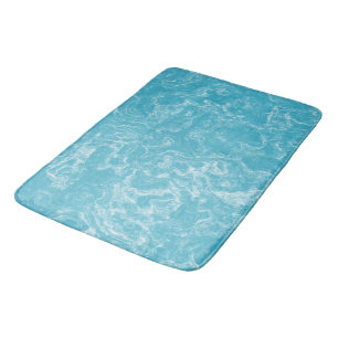 Turquoise blauw en wit Marmer abstract Badmat
