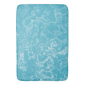 Turquoise blauw en wit Marmer abstract Badmat (Voorkant Verticaal)