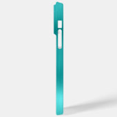Turquoise Blauw en Zilver Glitter Glam Handtekenin Case-Mate iPhone Case (Achterkant / Links)