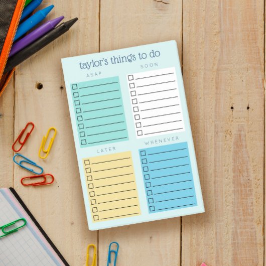 Turquoise Blauw Geel Georganiseerde Dingen om te d Post-it® Notes