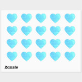 Turquoise blauw gestructureerd hart hart sticker (Vel)