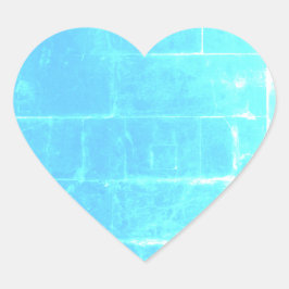 Turquoise blauw gestructureerd hart hart sticker
