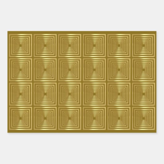 Turquoise blauw goud Wrapping Paper Set (Voorkant)