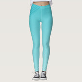 Turquoise blauw gradient ombre Leggings (Voorkant)