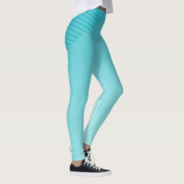 Turquoise blauw gradient ombre Leggings