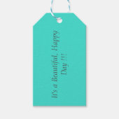 Turquoise Blauw Groen 40E0D0 - Aangepast of Leeg h Cadeaulabel (Voorkant)
