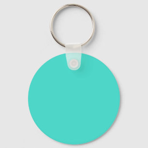 Turquoise Blauw Groen 40E0D0 - Optie om naam toe t Sleutelhanger
