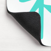 Turquoise, blauw-groen Chinees vredesbord Muismat (Hoek)