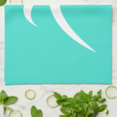 Turquoise; Blauw Groen Hardlopen Theedoek (Gevouwen)