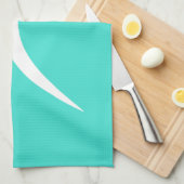 Turquoise; Blauw Groen Hardlopen Theedoek (Quarter Fold)