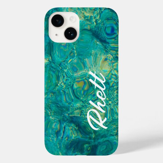 Turquoise blauw groen oceaanwater abstract Case-Mate iPhone case (Achterkant)