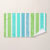 Turquoise Blauw Groen Wit Strepen Bad Handdoek (Handdoek)
