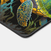 Turquoise Blauw Groen Zee Turtle Kantoor Desk Mat (Hoek)