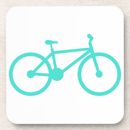 Turquoise; Blauw Groene Fiets Onderzetter (Voorkant)