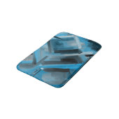 Turquoise blauw Hedendaagse kunst Abstract schilde Badmat (Gekanteld)