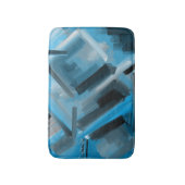 Turquoise blauw Hedendaagse kunst Abstract schilde Badmat (Voorkant Verticaal)