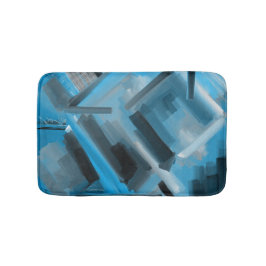 Turquoise blauw Hedendaagse kunst Abstract schilde Badmat