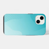 Turquoise blauw iPhone hoesje (Achterkant horizontaal)