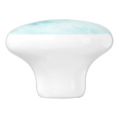 Turquoise blauw lade handle, deur know keramische knop (Zijkant)
