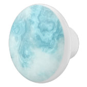 Turquoise blauw lade handle, deur know keramische knop (Rechts)