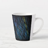 Turquoise Blauw Licht Schilderen 1 Latte Mok (Rechts)