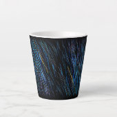 Turquoise Blauw Licht Schilderen 1 Latte Mok (Voorkant)
