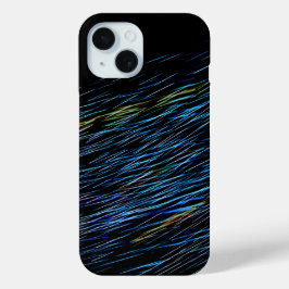 Turquoise Blauw Licht Schildering 1 iPhone 15 Case