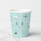 Turquoise Blauw Monster Ogen Party Cup Papieren Bekers (Rechts)