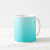 Turquoise blauw ombre koffie mok. koffiemok (Voorkant rechts)
