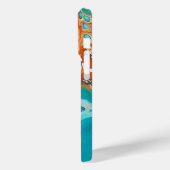 Turquoise blauw, roest en goudverf abstract Case-Mate iPhone case (Achterkant / Links)
