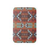 Turquoise Blauw Roest Sinaasappel Rood Bruin Triba Badmat (Voorkant Verticaal)