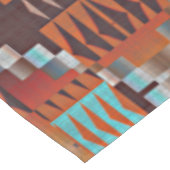 Turquoise Blauw Roest Sinaasappel Rood Bruin Triba Tafelkleed (Gekanteld)