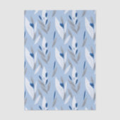 Turquoise blauw rood retro bloempatroon tissuepapier (Voorkant)