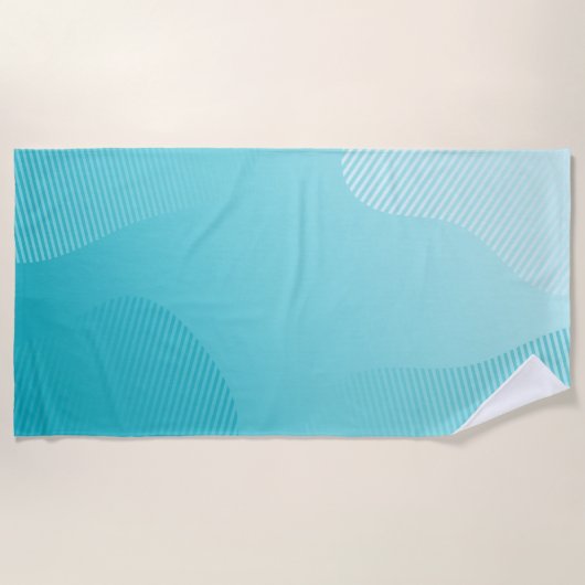 Turquoise blauw strandlaken (Voorkant)