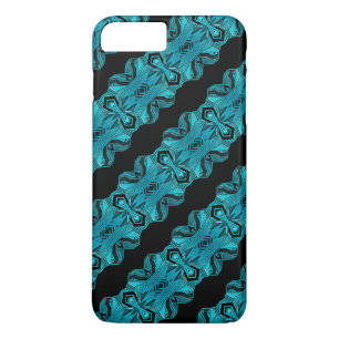 Turquoise Blauw Uniek Patroon/Strepen iPhone 8/7 Plus Hoesje