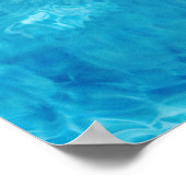 Turquoise Blauw Water Zwembad Fotografie Poster (Hoek)