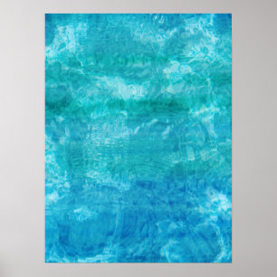 Turquoise Blauw Water Zwembad Fotografie Poster