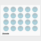 Turquoise Blauw Wit Kant Hart Bruiloft Bruids Ronde Sticker (Vel)