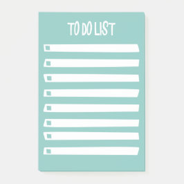Turquoise Blauw Witte Eenvoudige Meisjesachtige Ta Post-it® Notes