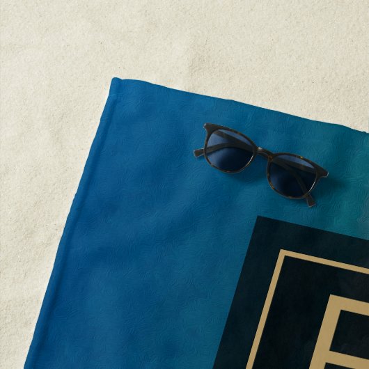 Turquoise Blauw Zee Palm Coast Sandy Beach Strandlaken (In situ)