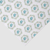 Turquoise Blauw Zee Schildpad Beachy Christmas Tissuepapier (Detail)