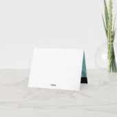 Turquoise Blauw Zwart Goud Dank Je Bedankkaart (Achterkant)