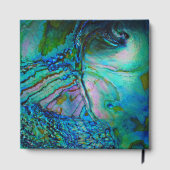 Turquoise & Blauwe Abalone Schelp Gastenboek (Achterkant)