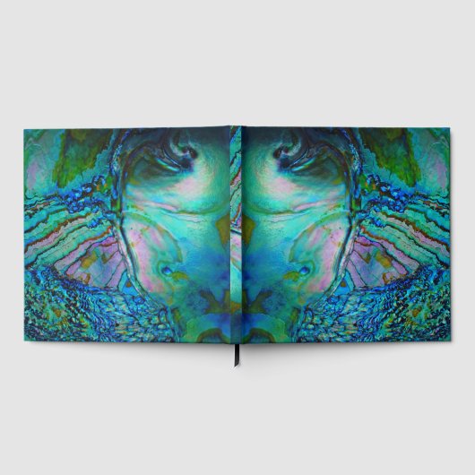 Turquoise & Blauwe Abalone Schelp Gastenboek (Volledig)
