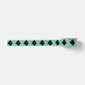 Turquoise Blauwe Afstudeerfeest Satijnen Lint (Voorkant)