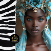 Turquoise Blauwe Bloemen Hoofdtooi Decoupage Tissuepapier