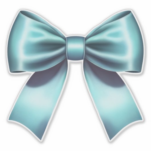 Turquoise Blauwe Boog Elegant Vrijgezellenfeest Br Sticker (Voorkant)