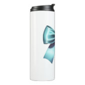 Turquoise Blauwe Boog Elegant Vrijgezellenfeest Br Thermosbeker (Gedraaid links)