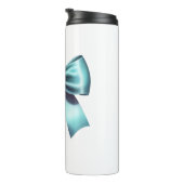 Turquoise Blauwe Boog Elegant Vrijgezellenfeest Br Thermosbeker (Geroteerd rechts)