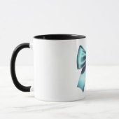 Turquoise Blauwe Boog Elegante Bruiloft Douche Bru Mok (Links)